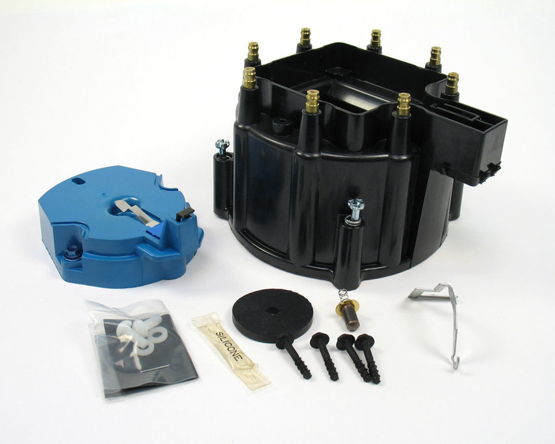 GM V8 Cap & Rotor Kit - Black Distributor Caps Pertronix