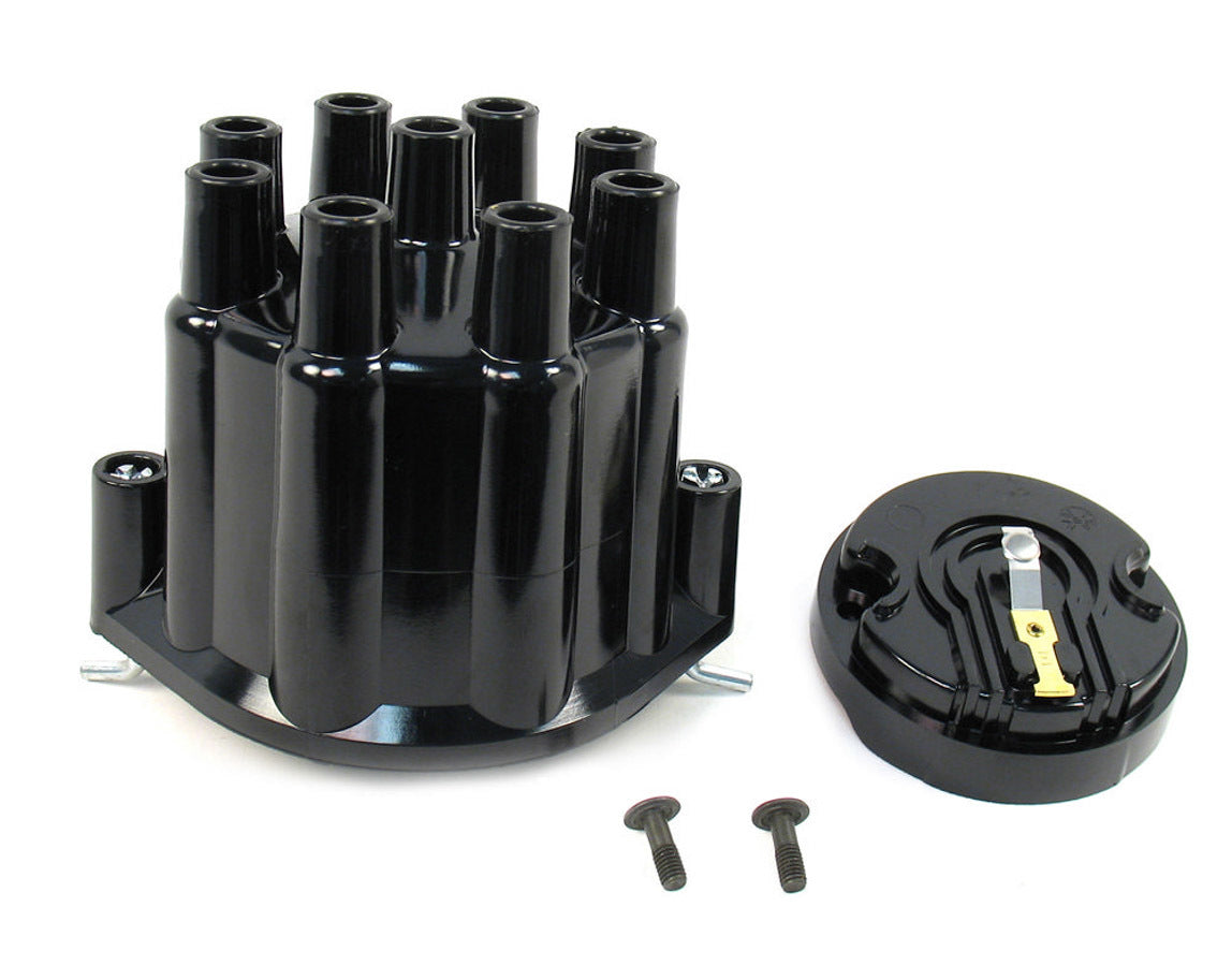 Dist. Cap & Rotor Kit - Black Distributor Caps Pertronix