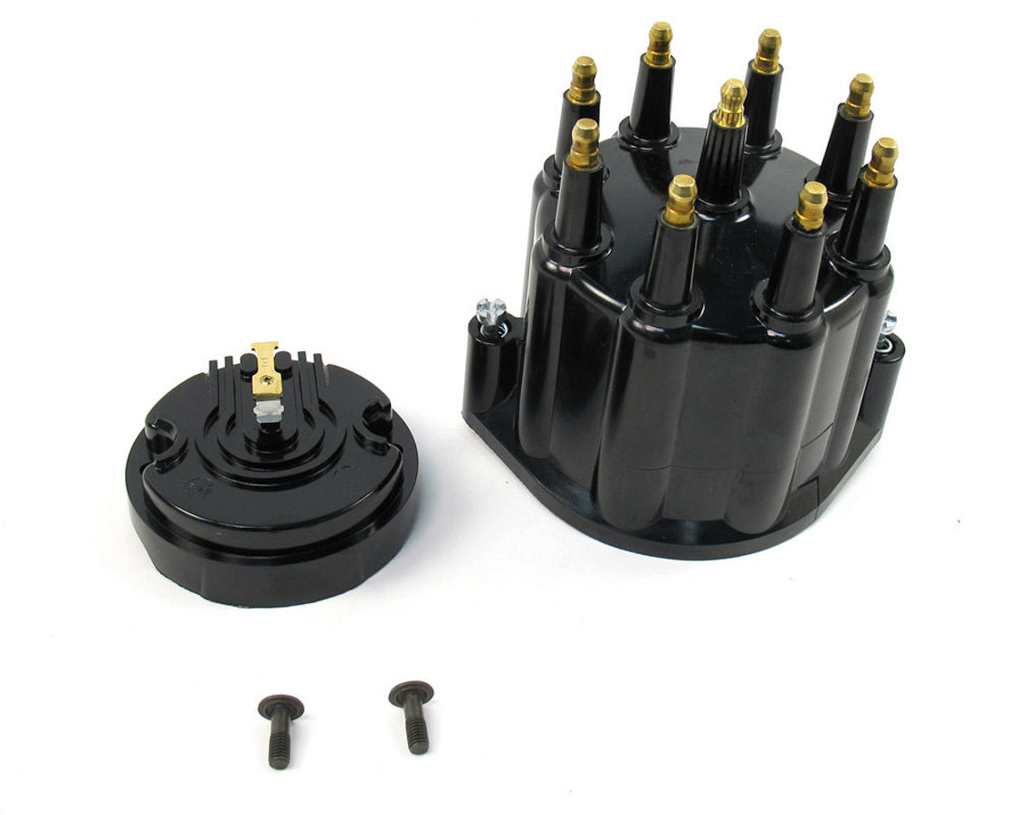 Dist. Cap & Rotor Kit - Black w/Male Tower Distributor Caps Pertronix