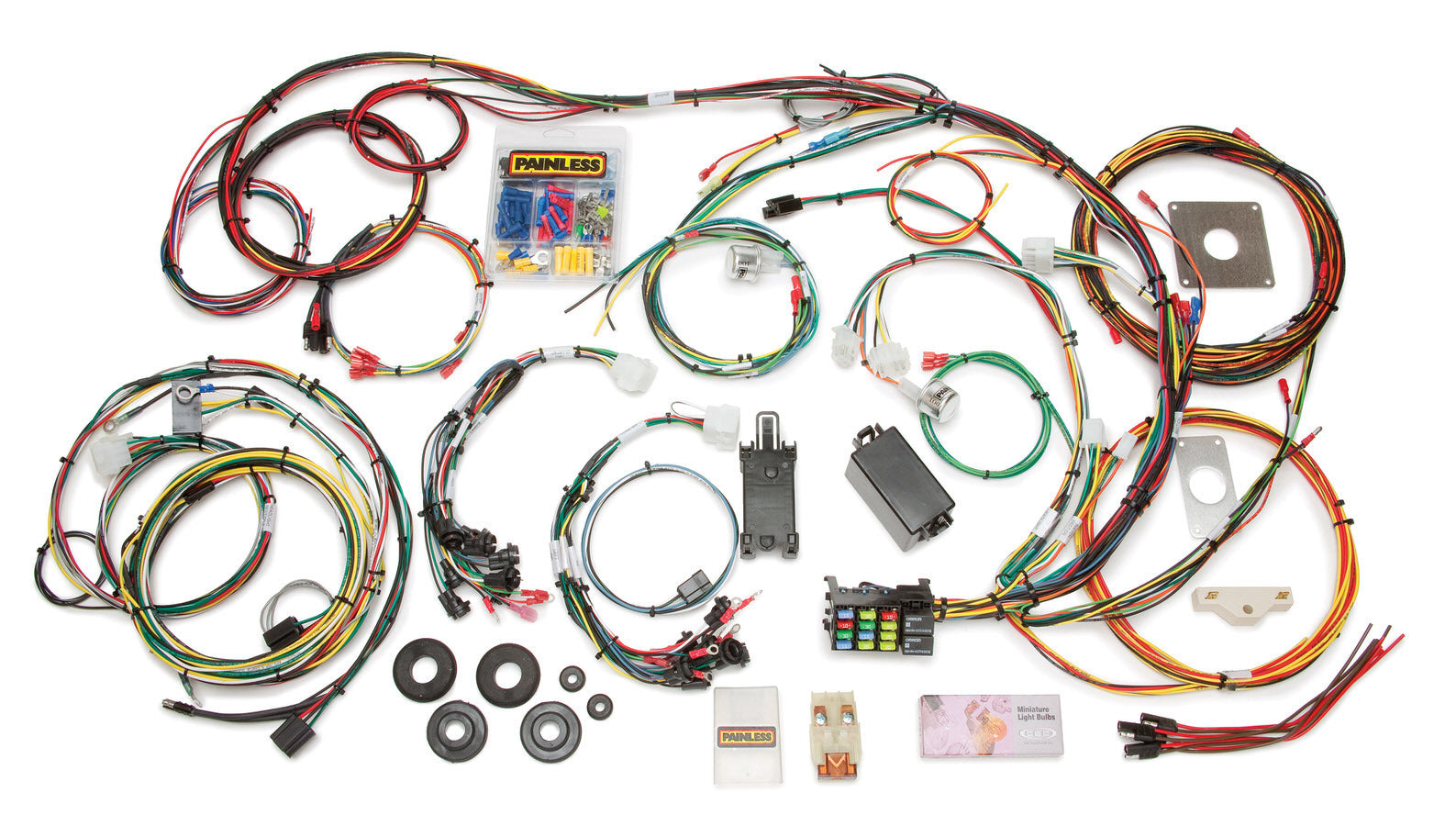 1965-66 Mustang Chassis Harness 22 Circuits Full Wiring Harness Painless Wiring