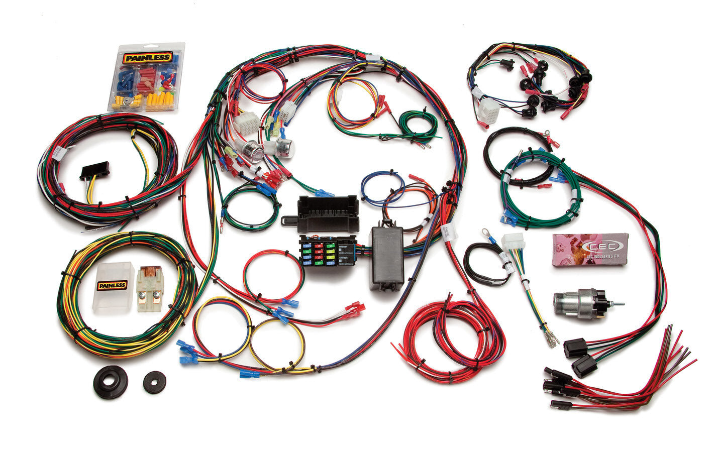 1967-68 Mustang Chassis Harness 22 Circuits Full Wiring Harness Painless Wiring