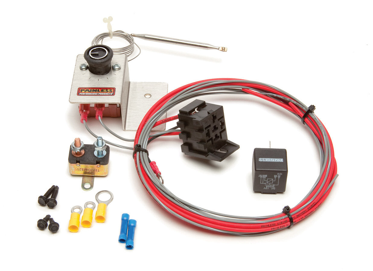 Adjustable Fan Thermo. w/Relay Electric Fan Controllers Painless Wiring