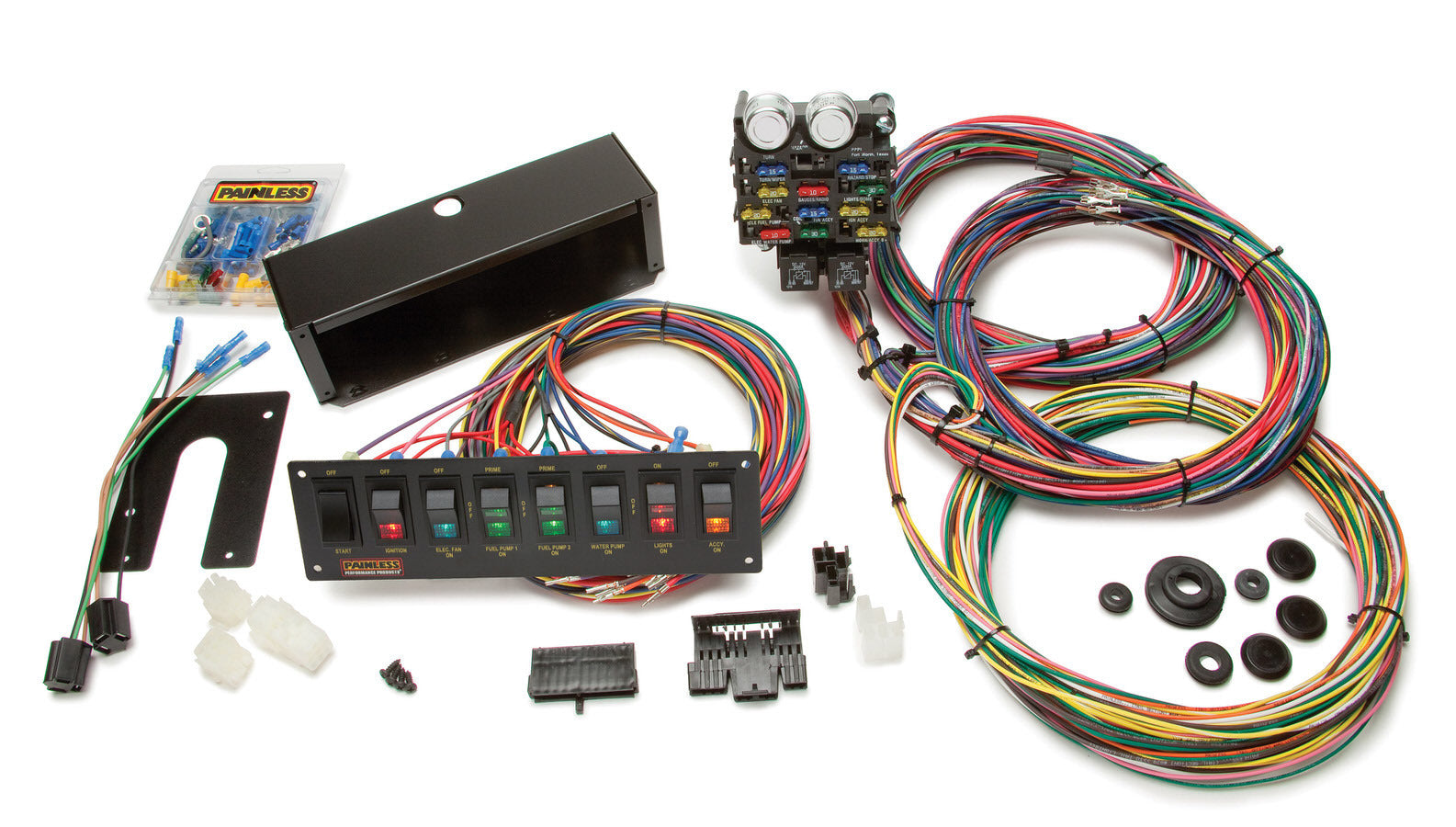 21 Circuit Drag Race Wiring Kit Full Wiring Harness Painless Wiring