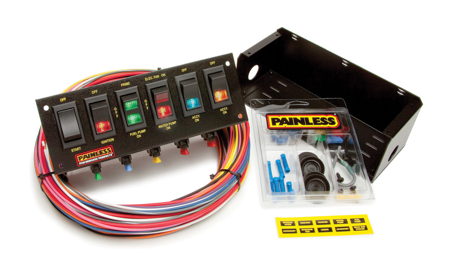 6 Switch Panel W/Harness Electrical Switch Panels and Components Painless Wiring