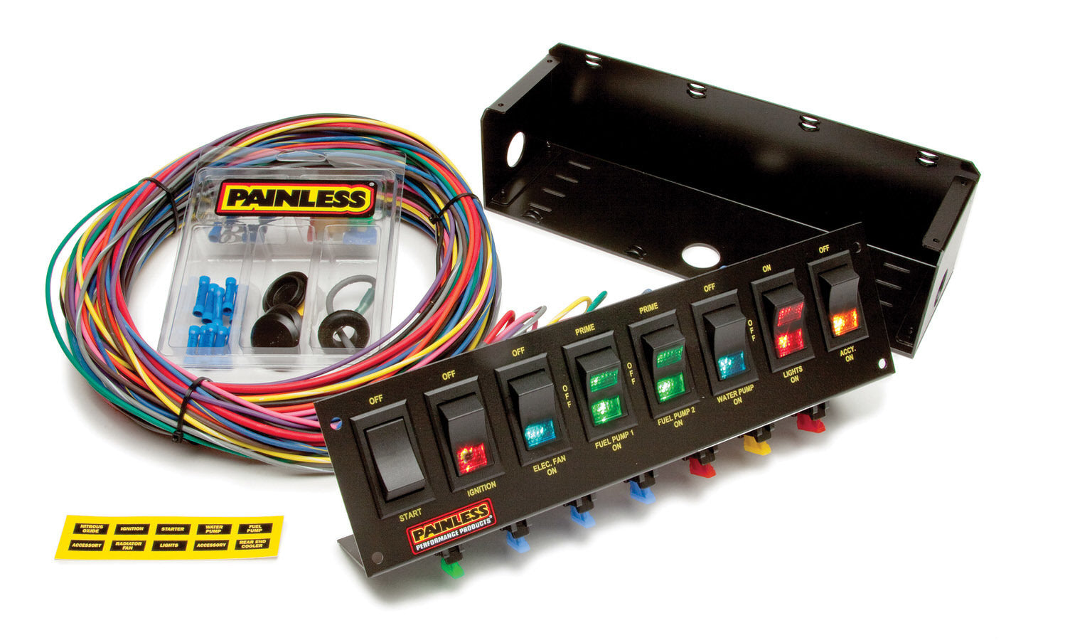 8 Switch Panel W/Harness Electrical Switch Panels and Components Painless Wiring