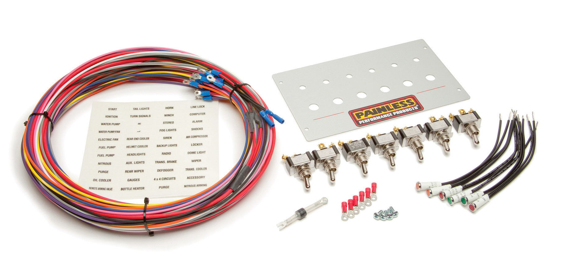 87-93 Mustang Radio Mount Rocker SwitchPanel Electrical Switch Panels and Components Painless Wiring