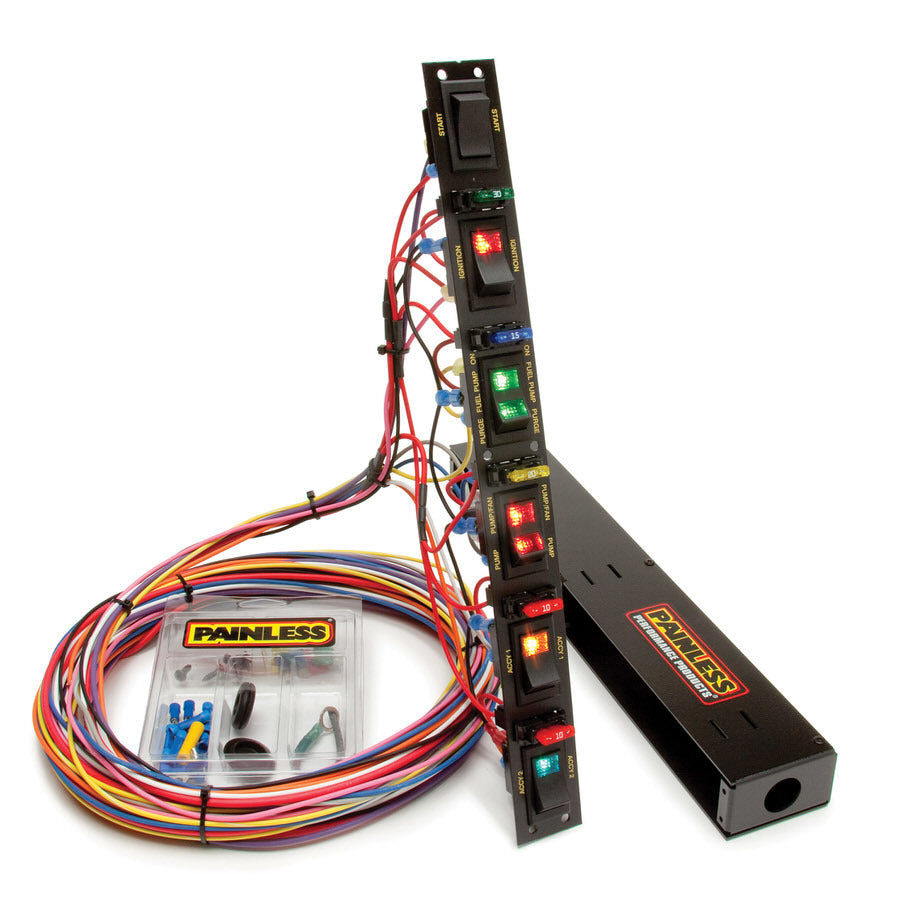 Vertical 6-Switch Panel Electrical Switch Panels and Components Painless Wiring