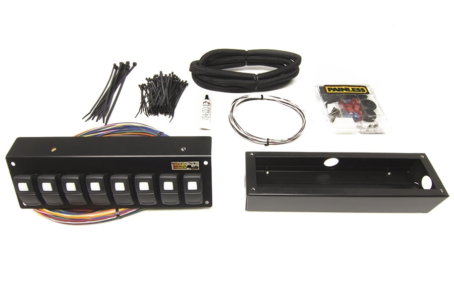 Trail Rocker - 8 Switch Panel - Flange Mount Electrical Switch Panels and Components Painless Wiring