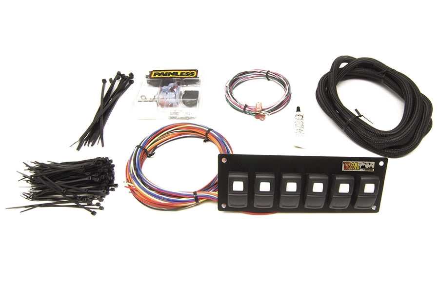 Trail Rocker - 6 Switch Panel - Dash Mount Electrical Switch Panels and Components Painless Wiring