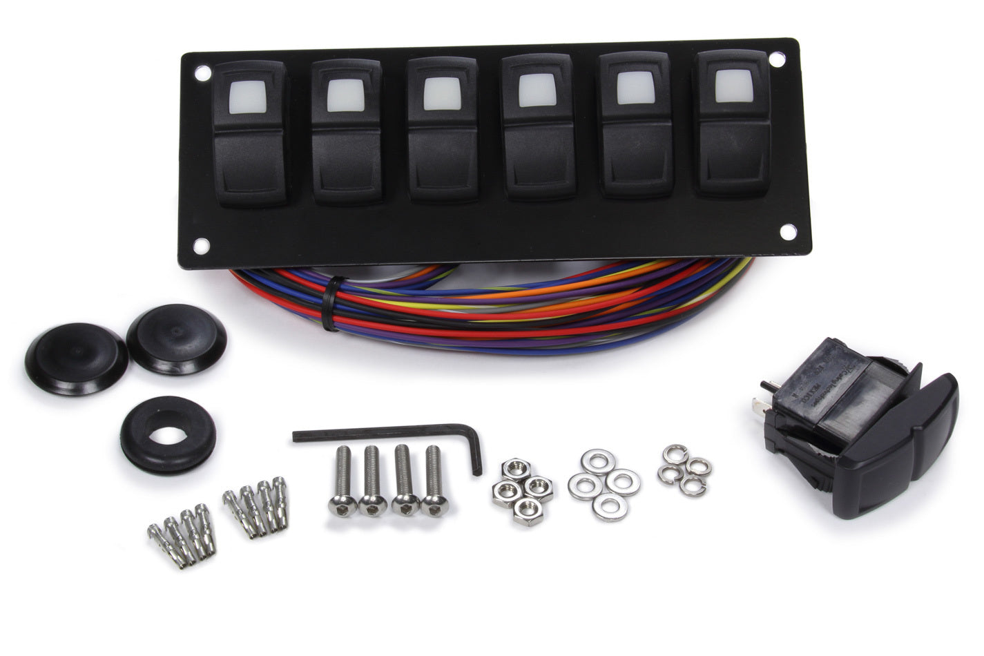 Track Rocker 6 Switch Pa nel Dash Mount Electrical Switch Panels and Components Painless Wiring