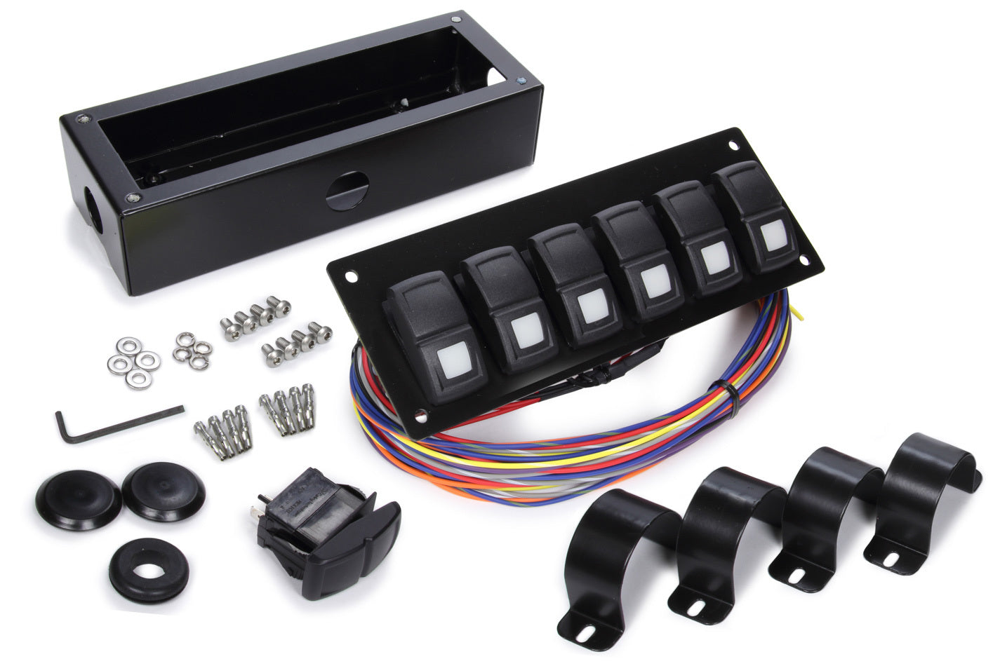 Track Rocker 6 Switch Pa nel Roll Bar Mount Electrical Switch Panels and Components Painless Wiring
