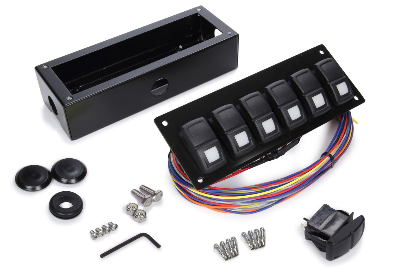 Track Rocker 6 Switch Pa nel Flange Mount Electrical Switch Panels and Components Painless Wiring