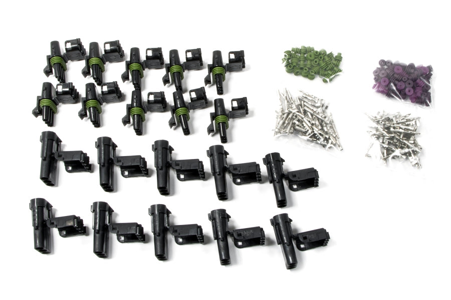 3 Circuit Male & Female Weatherpack Kit 10 each Wiring Connectors and Terminals Painless Wiring