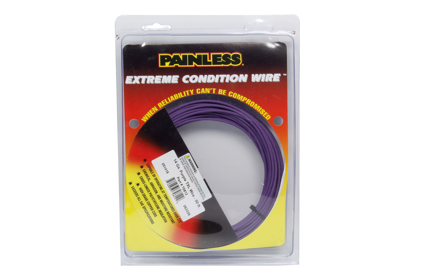 14 Gauge Purple TXL Wire 50 Ft. Electrical Wire Painless Wiring