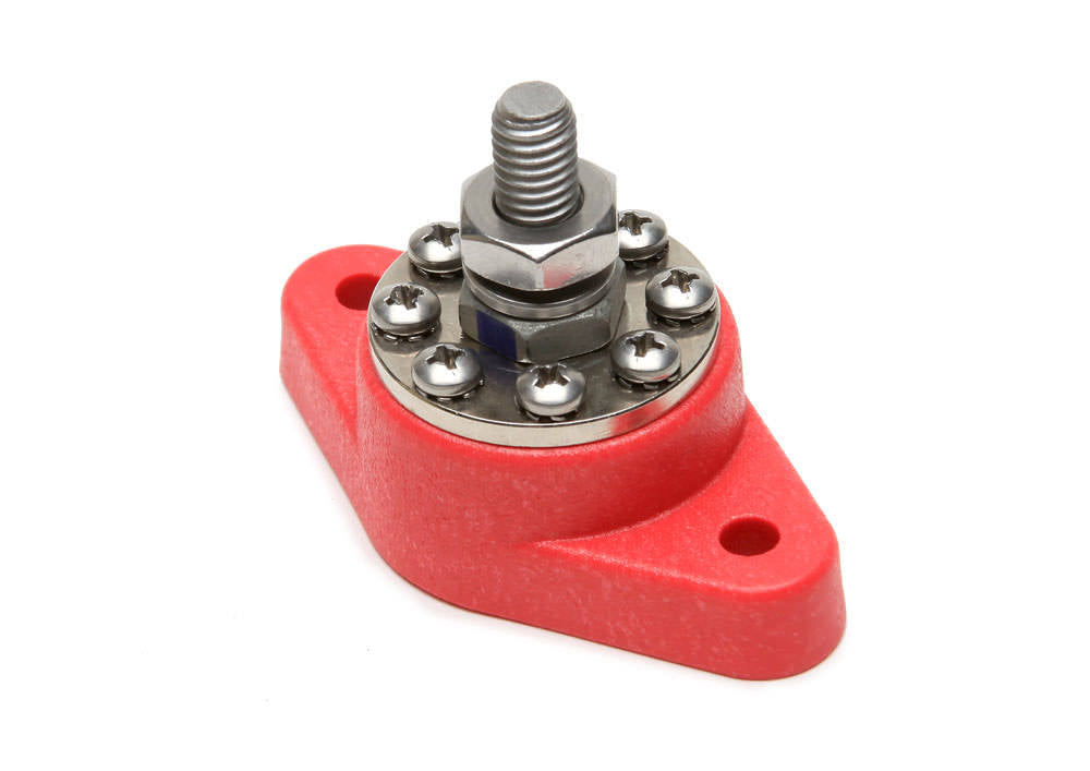 8-Point Distribution Block (Red) Electrical Junction Blocks Painless Wiring