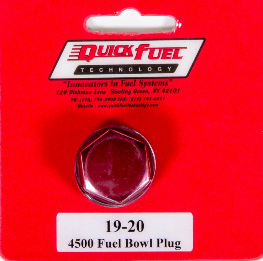 Fuel Inlet Plug - Red 7/8-20 Cap and Plug Fittings Quick Fuel Technology