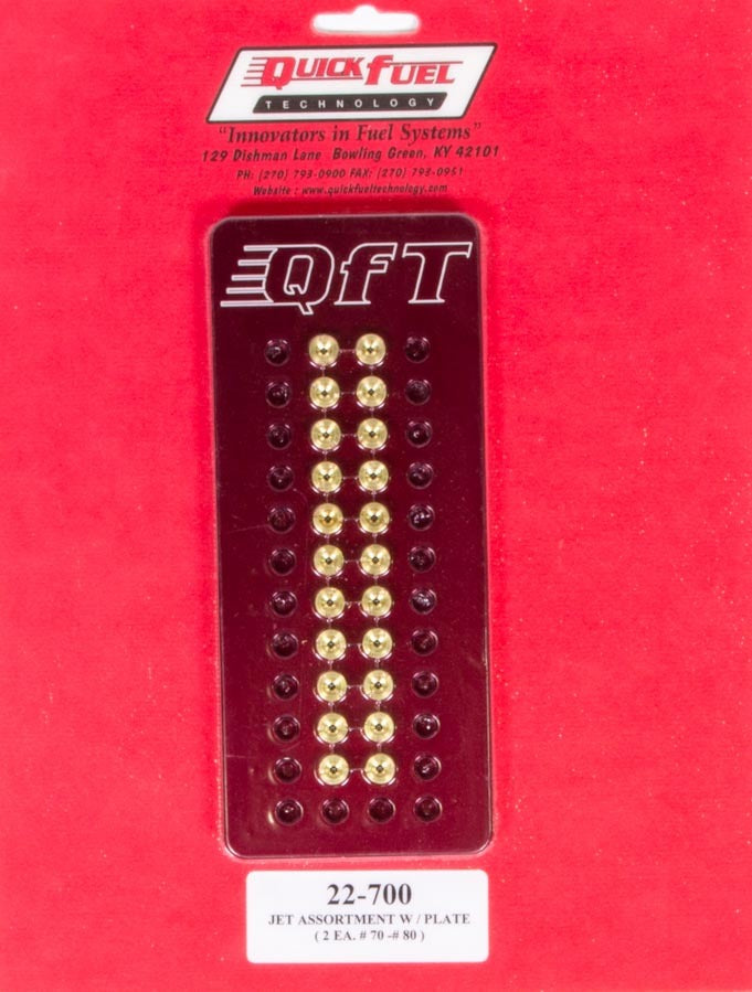 Jet Assortment Kit - #70 to #80 Carburetor Jets and Components Quick Fuel Technology