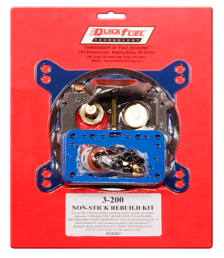 4160 Rebuild Kit - Non-Stick Carburetor Rebuild Kits Quick Fuel Technology