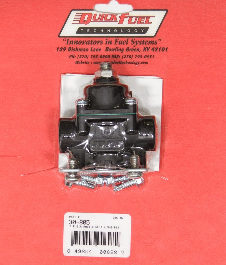 Pressure Regulator Black Use wMethanol Fuel Pressure Regulators Quick Fuel Technology