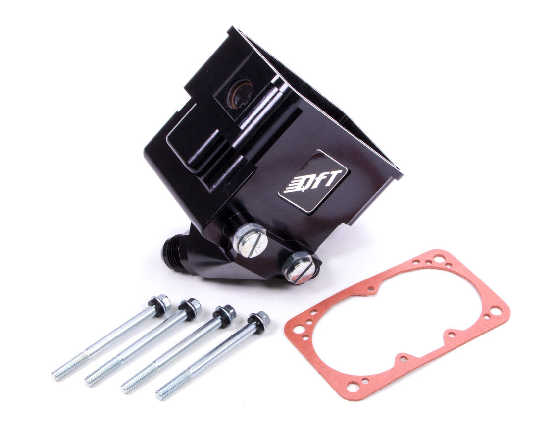 Billet Fuel Bowl w/Dual Needle & Seat - Black Carburetor Bowls Quick Fuel Technology