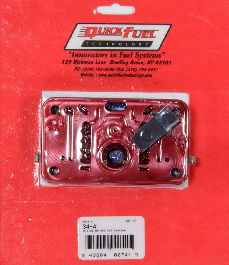 Billet Metering Block - Standard Calibration Carburetor Metering Blocks and Components Quick Fuel Technology