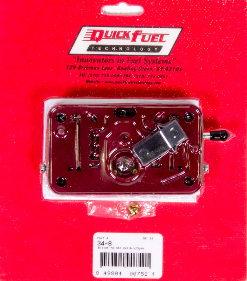Billet Metering Block - Standard Calibration Carburetor Metering Blocks and Components Quick Fuel Technology