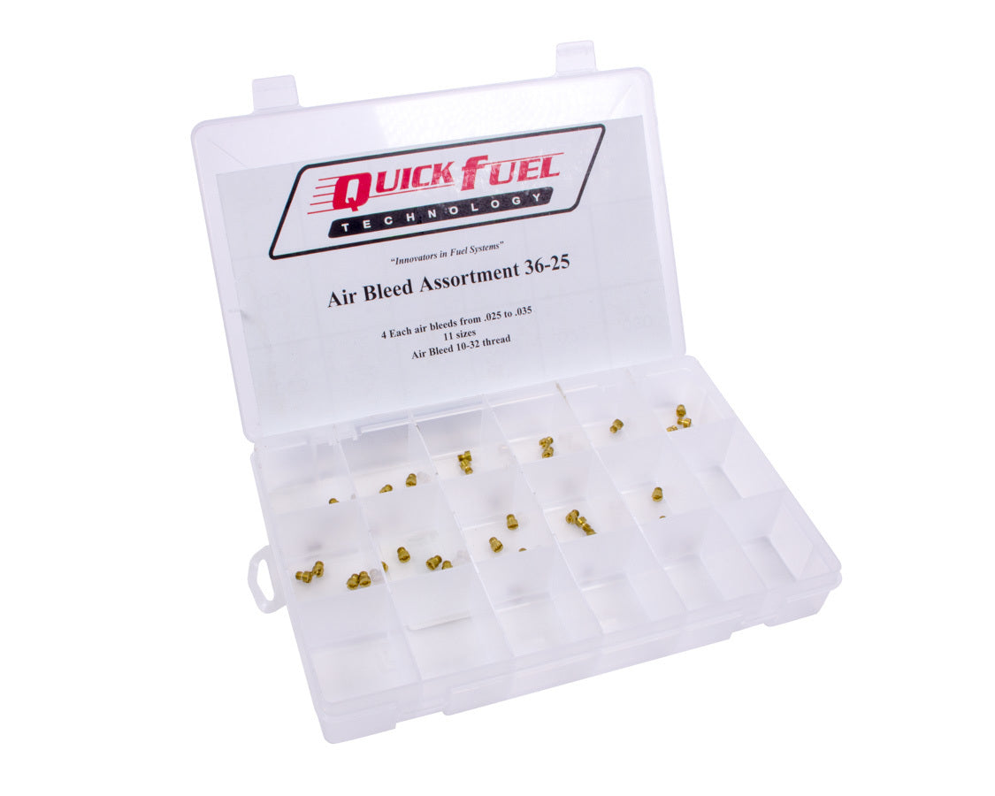 Air Bleed Assortment Kit .025 - .035 Carburetor Air Bleeds Quick Fuel Technology