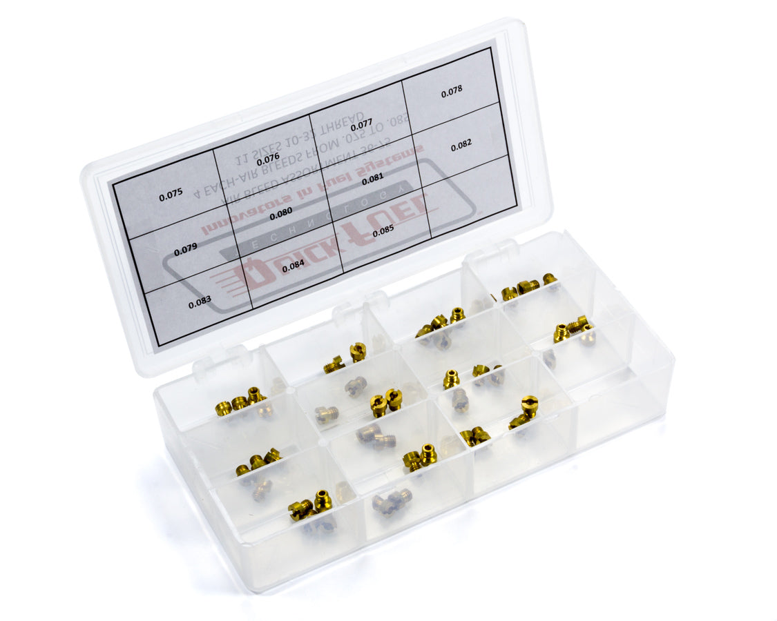 Air Bleed Assortment Kit .075in - .085in Carburetor Air Bleeds Quick Fuel Technology