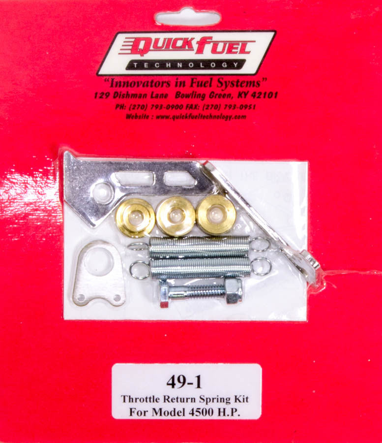 Throttle Return Spring Kit - 4500HP Throttle Return Spring and Brackets Quick Fuel Technology