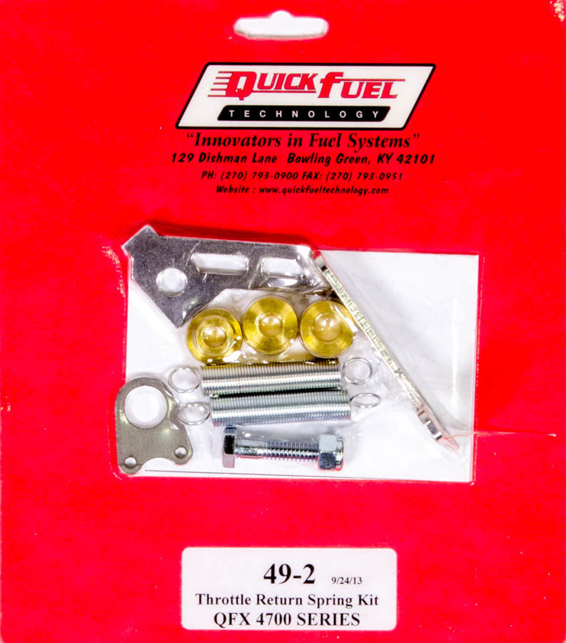 Throttle Return Spring Kit - QFX Carbs Throttle Return Spring and Brackets Quick Fuel Technology