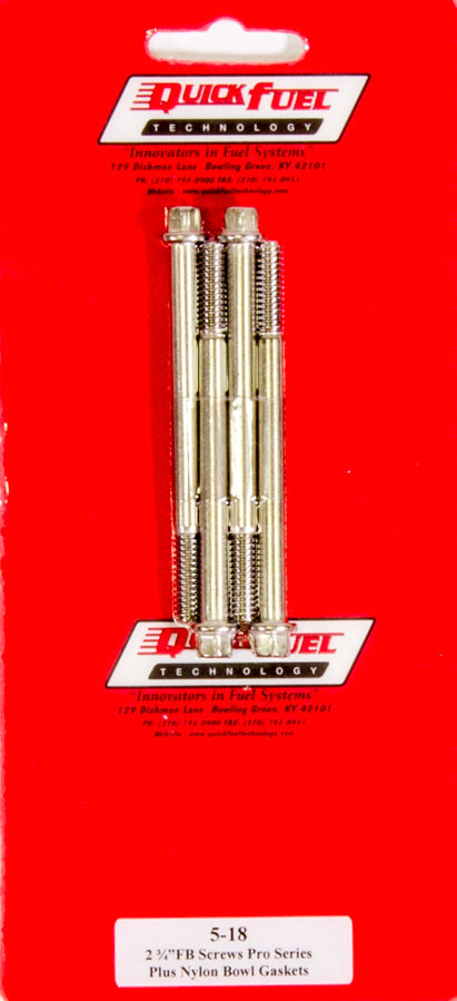Fuel Bowl Screws - Pro Series - 4-Pack Carburetor Fastener Kits Quick Fuel Technology