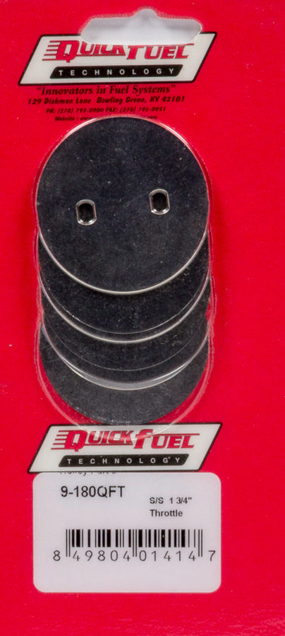 1-3/4in SS Throttle Plates (4 Pack) Throttle Blades and Shafts Quick Fuel Technology
