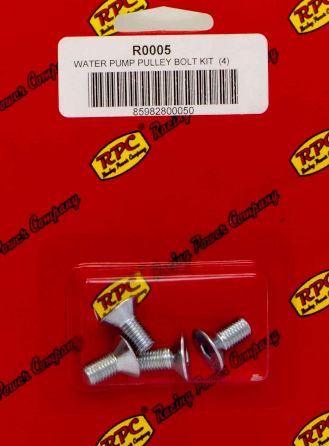 Bolt Kit For SBC/BBC Alum LWP Pulley 4pk Pulley Fastener Kits Racing Power Company