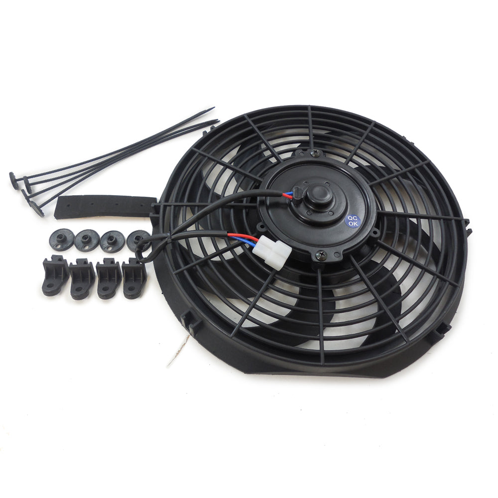 10In Electric Cooling F an 12V Curved Blades Cooling Fans - Electric Racing Power Company