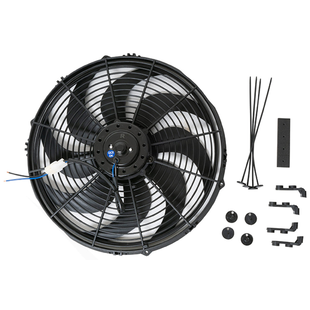 14In Electric Cooling F an 12V Curved Blades Cooling Fans - Electric Racing Power Company