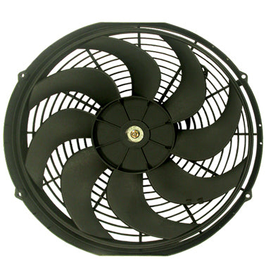 16In Universal Cooling Fan W/Curved Blades 12V Cooling Fans - Electric Racing Power Company