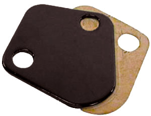 B/B Chevy Fuel Pump Block Off Plate Black Fuel Pump Block-Off Plates Racing Power Company
