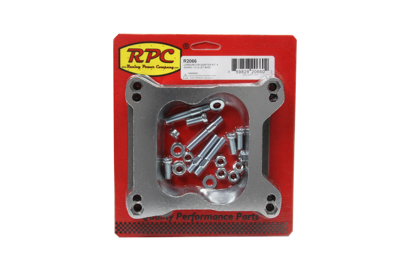 Carburetor Adapter Kit- 4 Barrel To Q-Jet Base Carburetor Adapters and Spacers Racing Power Company
