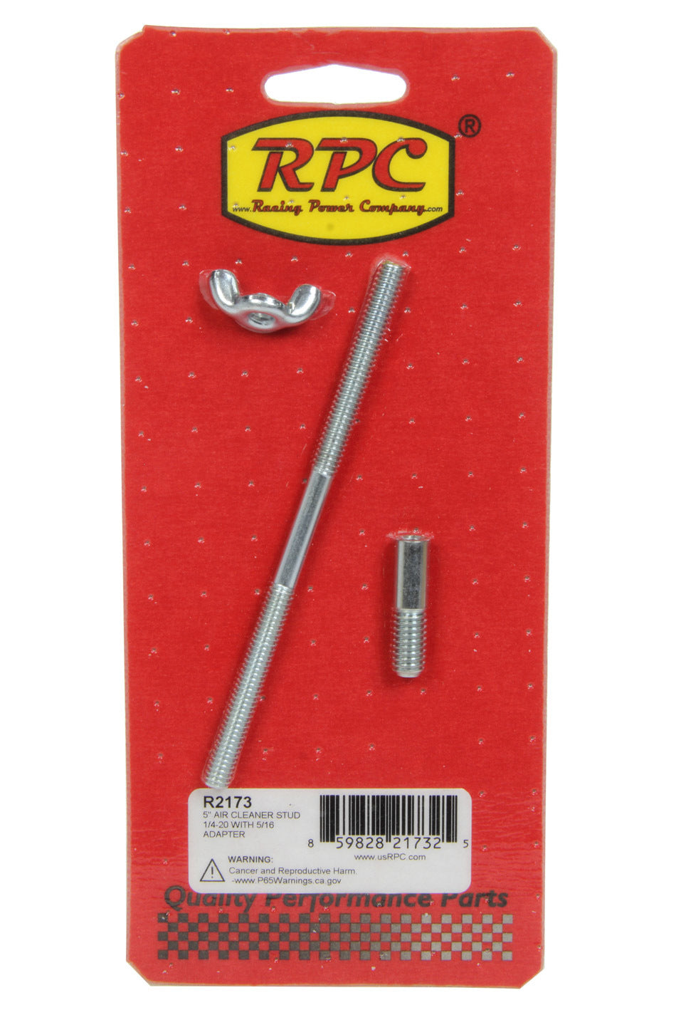 5In Air Cleaner Stud 1/ 4-20 With 5/16 Adapter Air Cleaner Fastener Kits Racing Power Company