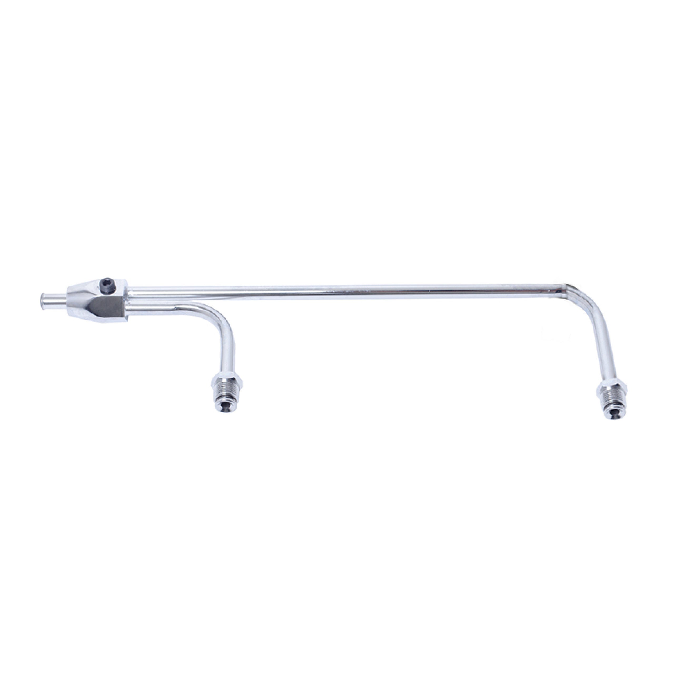 Holley Quad Fuel Line Chrome 9-5/16in Center Carburetor Fuel Lines/Logs Racing Power Company