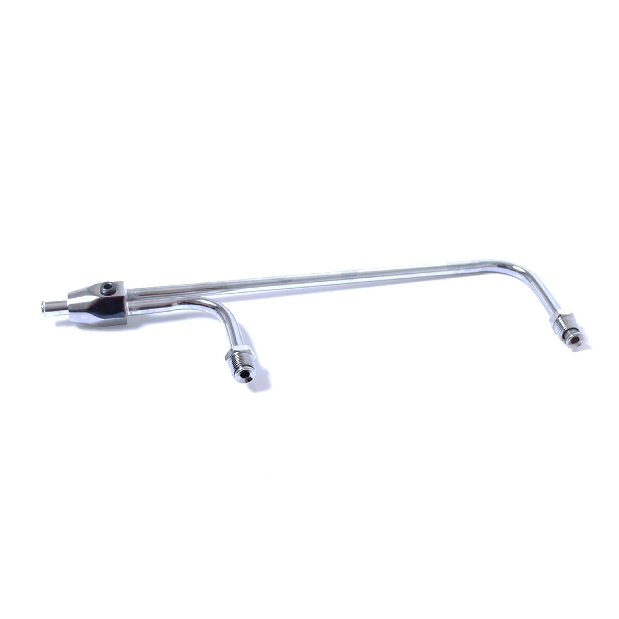 Holley Quad Fuel Line Chrome 8-21/32in Centers Carburetor Fuel Lines/Logs Racing Power Company