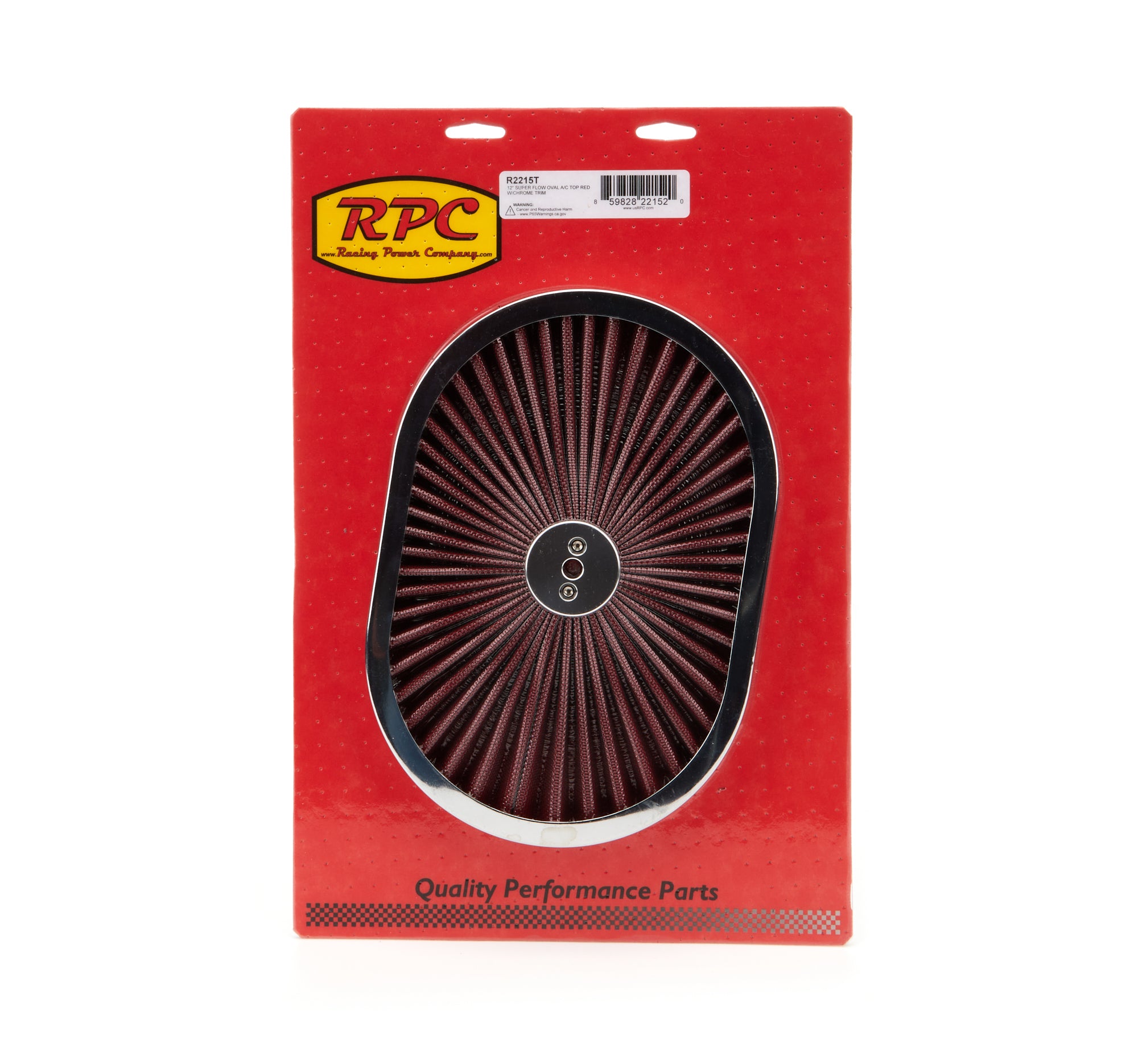 12in Super Flow Oval Air Cleaner Red Mesh Air Cleaner Assembly Components Racing Power Company
