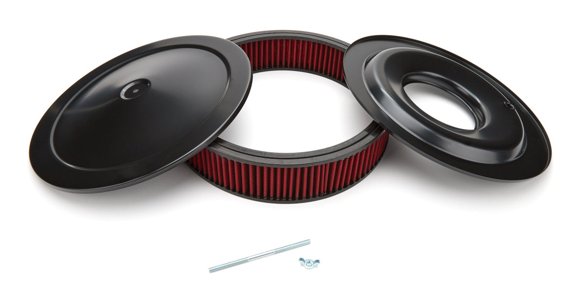 14inX3in Performance Sty le Air Cleaner Blk/Red Air Cleaner Assemblies and Air Intake Kits Racing Power Company