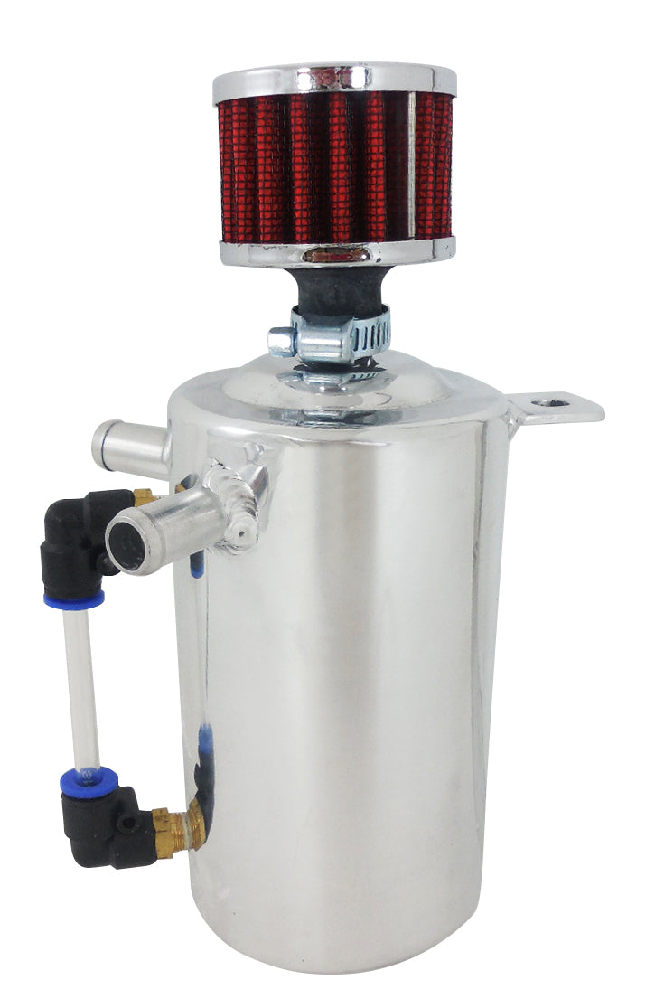 Fabricated Alum Oil Catc h Tank Breather 1.0 Pint Breather Tanks Racing Power Company