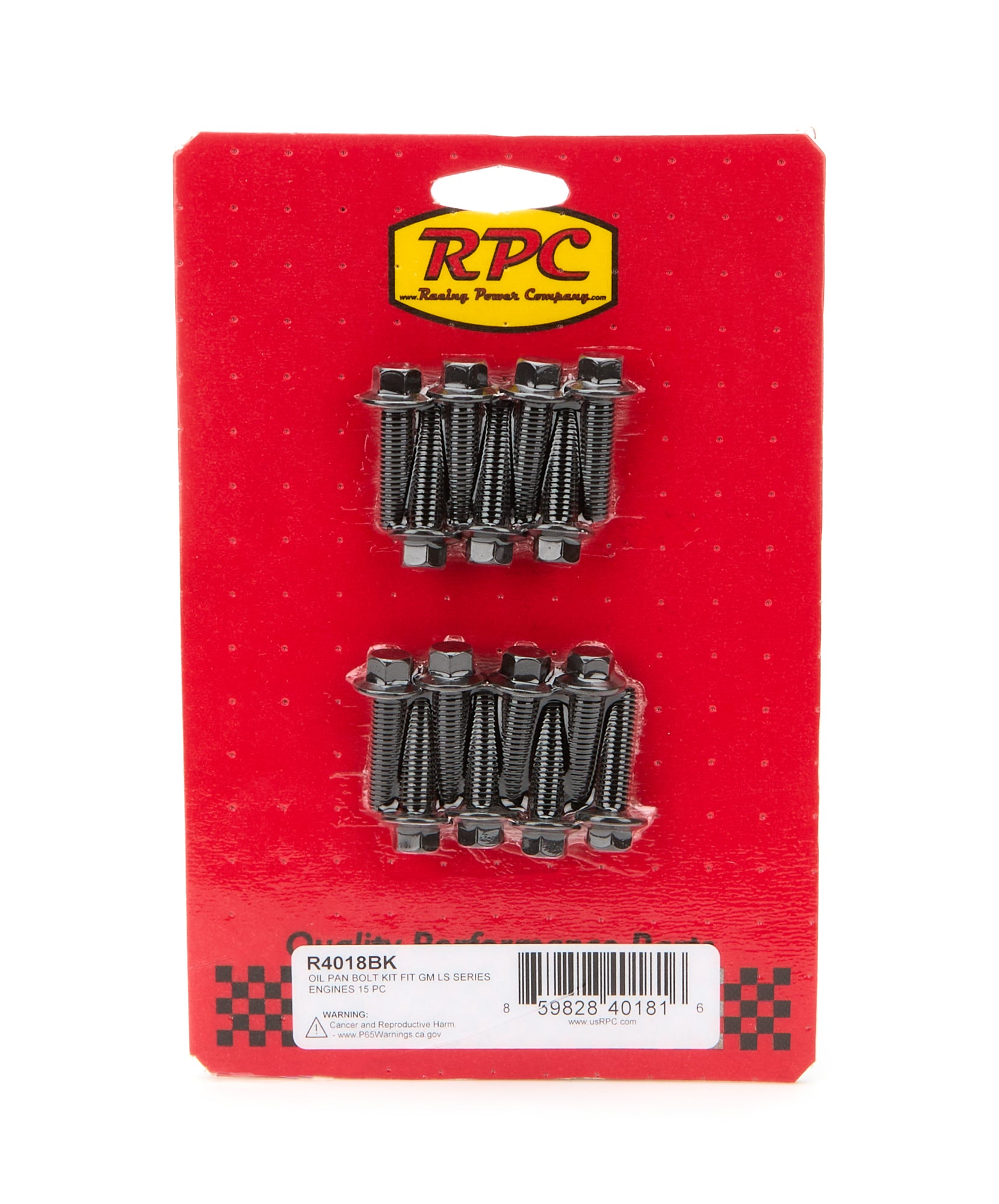 LS Oil Pan Bolt KIt 15Pc Black Oil Pan Fastener Kits Racing Power Company