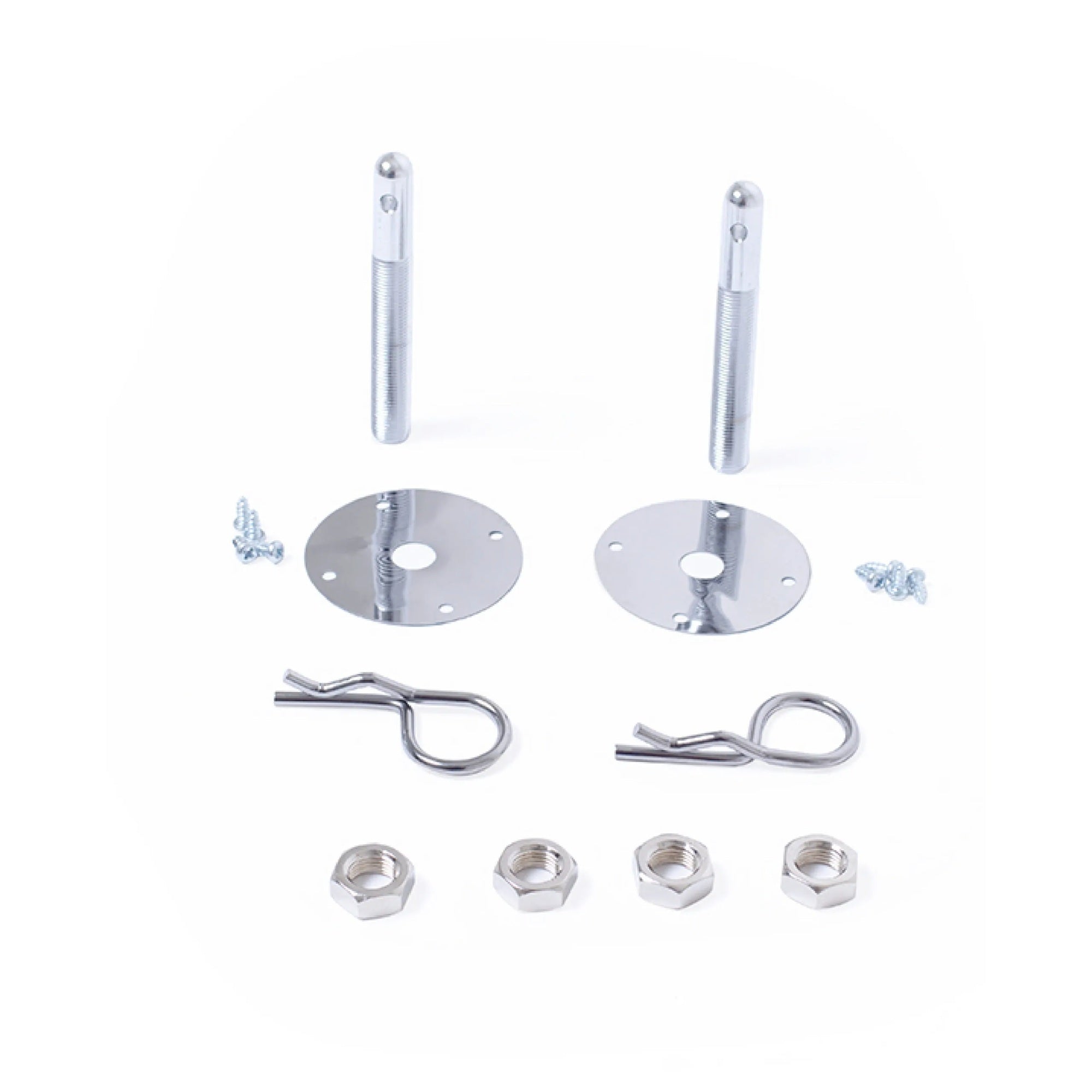 Chrome Steel Hair Pin H ood Set Hood Pin Fastener Kits and Components Racing Power Company