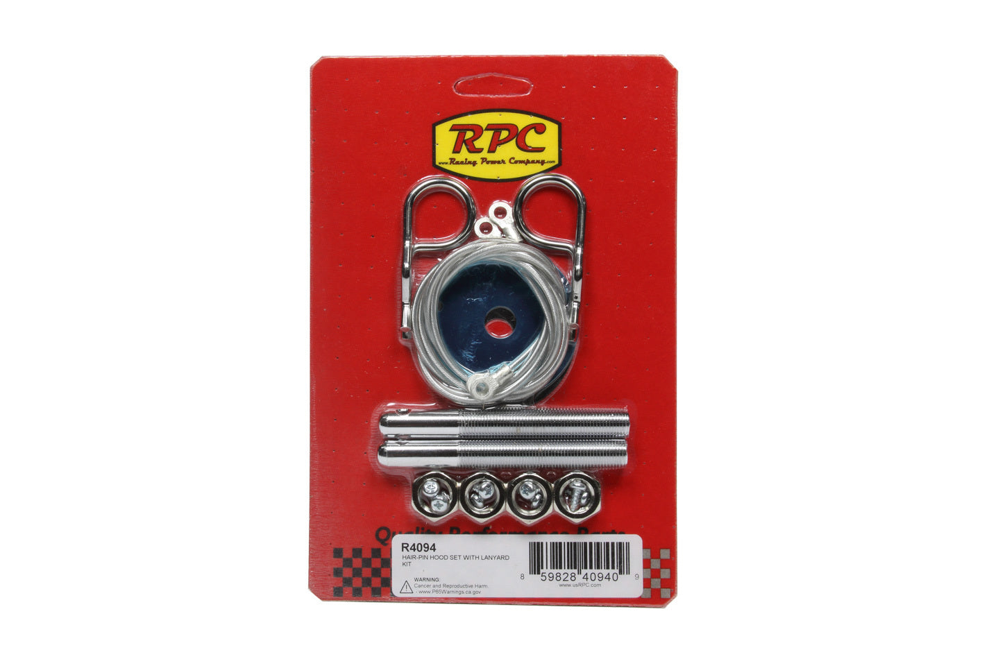Hair Pin Hood Set With Lanyard Kit Hood Pin Fastener Kits and Components Racing Power Company