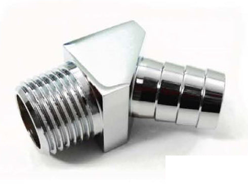 Aluminum 45 Degree Fitti ng 1/2In NPT 5/8In Barbs AN-NPT Fittings and Components Racing Power Company