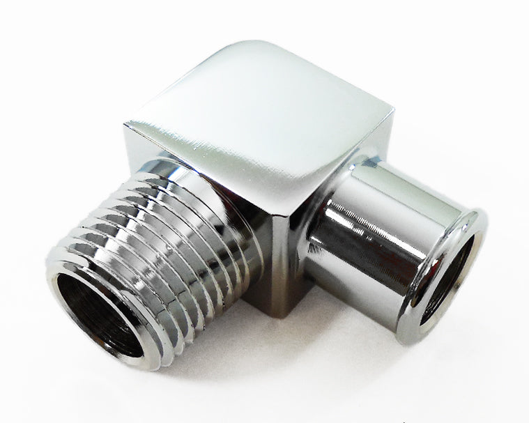 90 Deg Alum Fitting 3/4 X 1/2In- Chrome AN-NPT Fittings and Components Racing Power Company