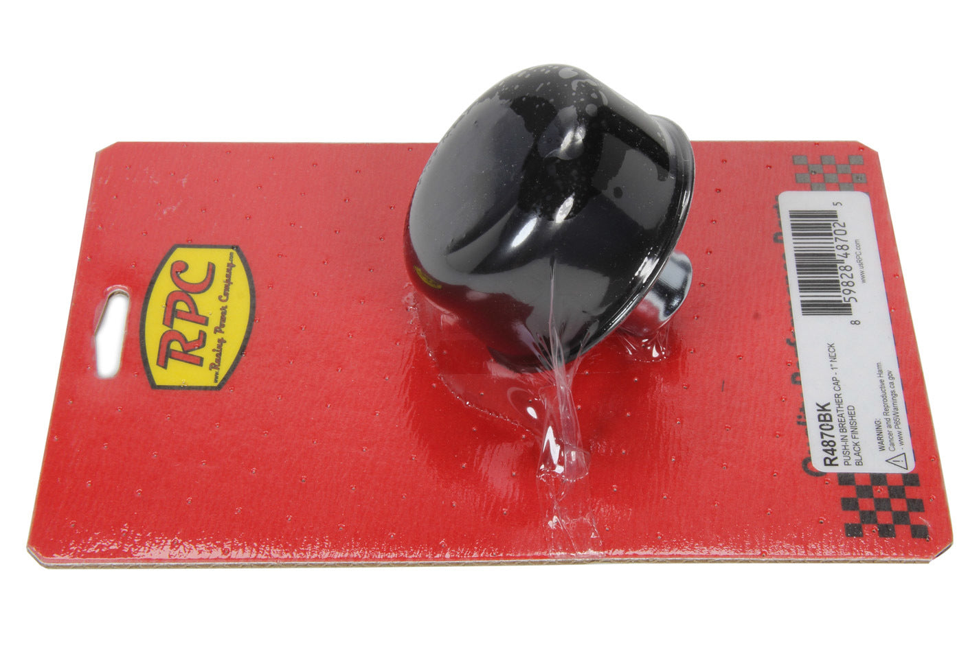 Push-In Breather Cap - Black Each Valve Cover Breathers and Components Racing Power Company